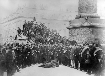 Communards in the Place Vendôme during the Paris Commune, 1871 by French Photographer